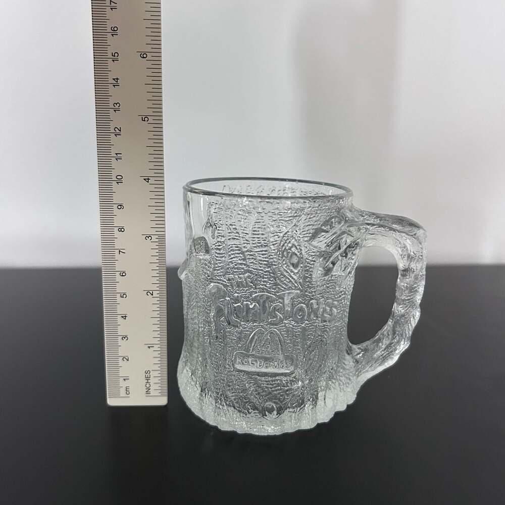 1993 McDonald’s THE FLINTSTONES “TreeMENDOUS” Glass Mug RocDonalds France - Picture 5 of 5